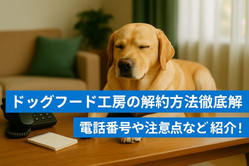 ドッグフード工房の解約方法を紹介